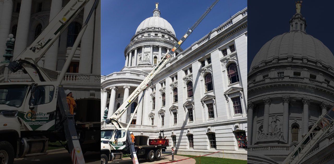 MARSHFIELD’S QUALITY ROOFING REPAIRING WISCONSIN STATE CAPITOL ROOF