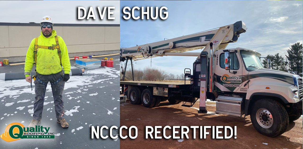 Quality Roofing’s Dave Schug Celebrates 10 Years of Crane Certification with Zero Safety Incidents