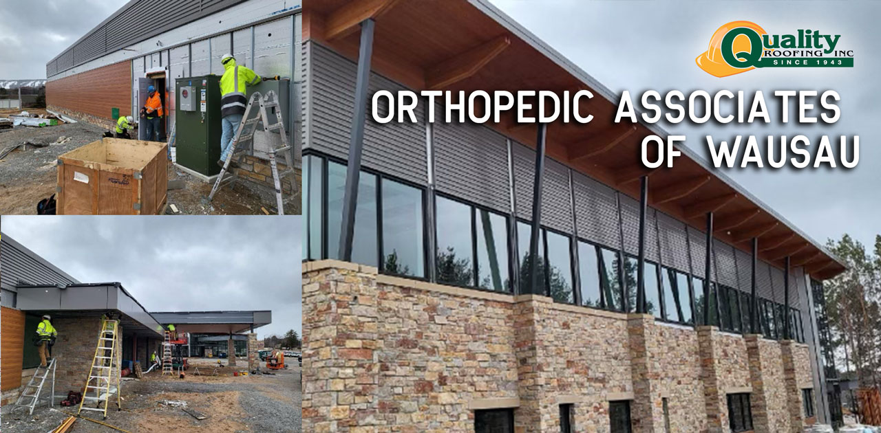 Metal Wall Panel and Longboard Wood Grain Roofing Project at Orthopedic Associates of Wausau