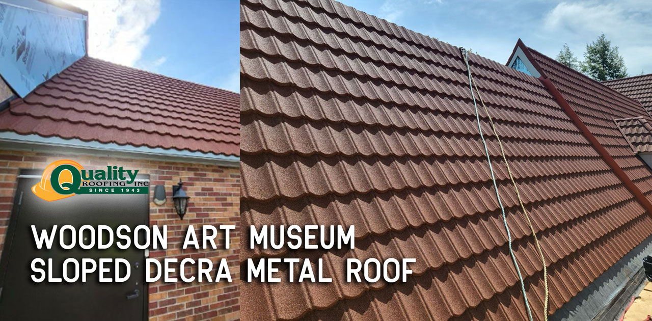 sloped decra metal roof