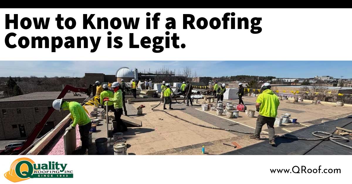 how to know if roofing company is legit