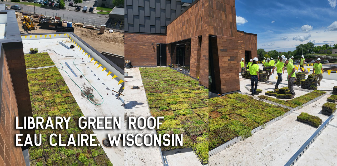 Library Green Roof in Eau Claire, Wisconsin